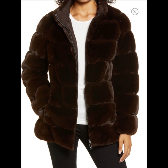 VIA SPIGA NWT Eggplant Faux Fur Reversible Jacket - Picture 11 of 11